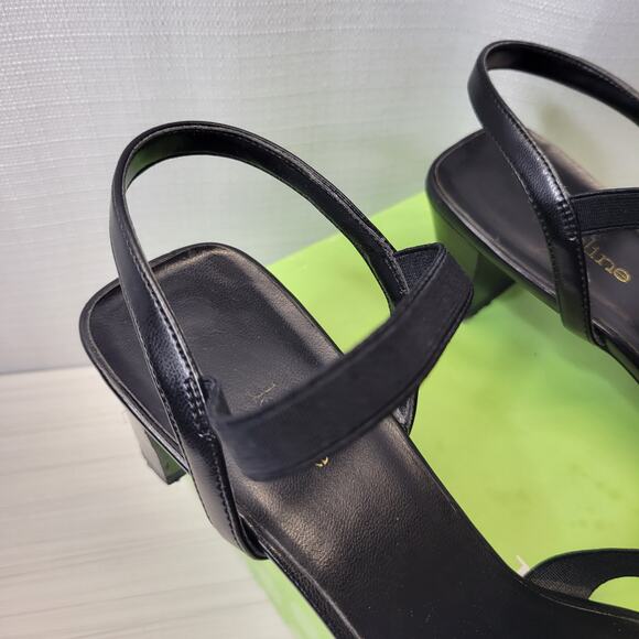 Madeline Stuart Scrabble Black Strappy Heeled Sandals, 9 - Picture 7 of 11